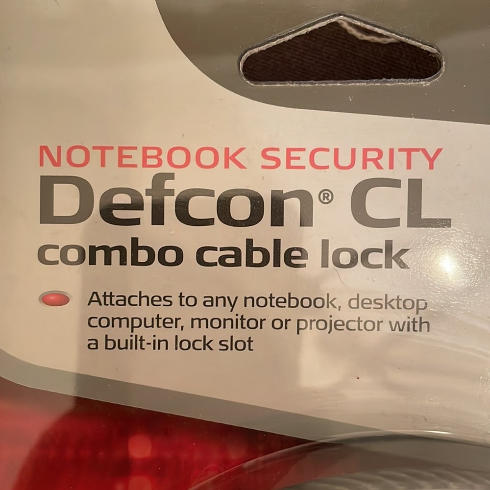 Defcon CL Notebook Combination cable lock New in Package - Picture 2 of 4